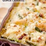 Light Asparagus, Chicken Quinoa Bake