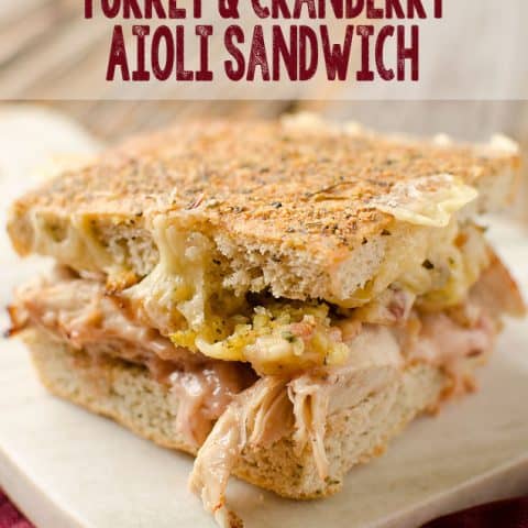 Leftover Thanksgiving Turkey and Cranberry Aioli Sandwich - Krafted Koch - The perfect way to enjoy the best parts of Thanksgiving with this leftover sandwich recipe!
