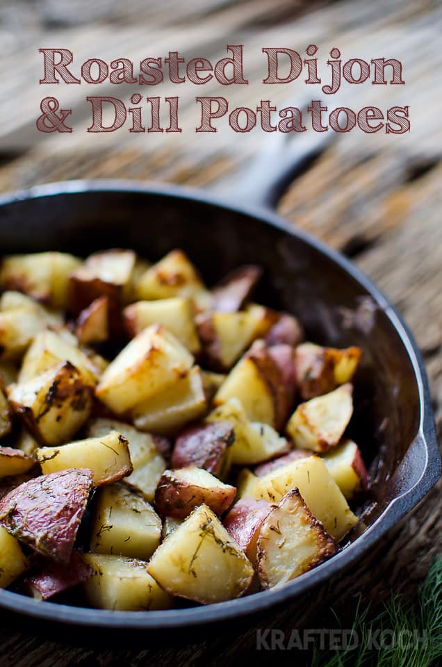 Roasted Dijon Dill Potatoes