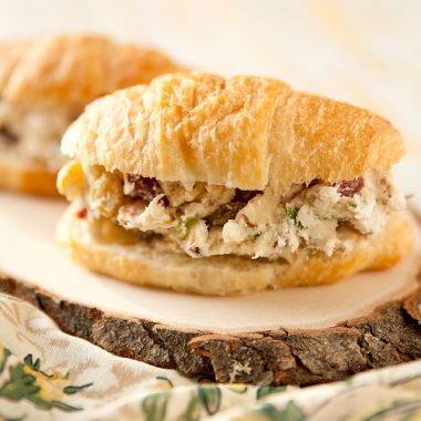 Cranberry, Feta & Almond Chicken Salad Sandwich - Krafted Koch - A flavorful twist on a classic chicken salad sandwich recipe for a delicious lunch idea!