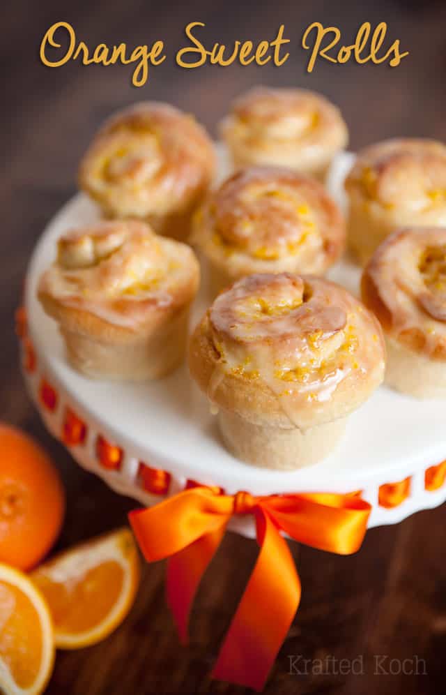 The Best Orange Sweet Rolls - Krafted Koch - A moist potato dough recipe rolled up with orange zest and sugar for a perfectly scrumptious sweet roll!