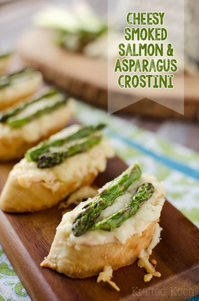 Smoked Salmon, Asparagus & White Cheddar Crostini - Krafted Koch