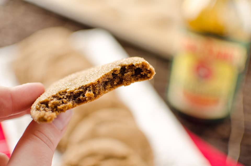 Soft Molasses Cookies - Krafted Koch - A traditional molasses cookie recipe with a chewy soft center and crunchy, sugar-coated outside for the perfect holiday sweet!