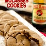 Soft Molasses Cookies - Krafted Koch - A traditional molasses cookie recipe with a chewy soft center and crunchy, sugar-coated outside for the perfect holiday sweet!