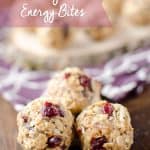 Cranberry Almond Energy Bites - Krafted Koch - A protein packed recipe that you can store in your freezer for a healthy and convenient snack or breakfast!