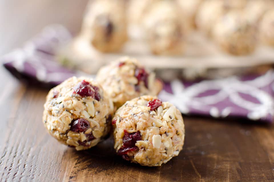 Cranberry Almond Energy Bites - Krafted Koch