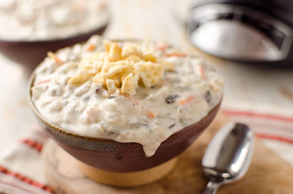 Crock Pot Creamy Chicken Wild Rice Soup - Krafted Koch