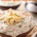 Crock Pot Creamy Chicken Wild Rice Soup - Krafted Koch - A creamy and decadent soup recipe you can throw in your slow cooker and come home to an amazing meal that will warm you up on cold winter days! #Soup #CrockPot #SlowCooker #ComfortFood