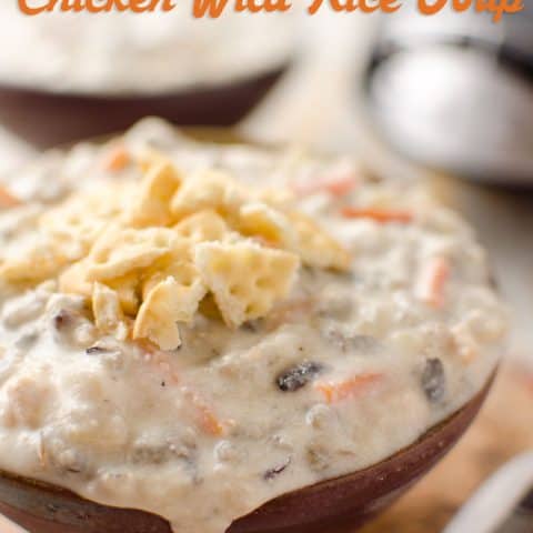 Crock Pot Creamy Chicken Wild Rice Soup - Krafted Koch - A creamy and decadent soup recipe you can throw in your slow cooker and come home to an amazing meal that will warm you up on cold winter days! #Soup #CrockPot #SlowCooker #ComfortFood