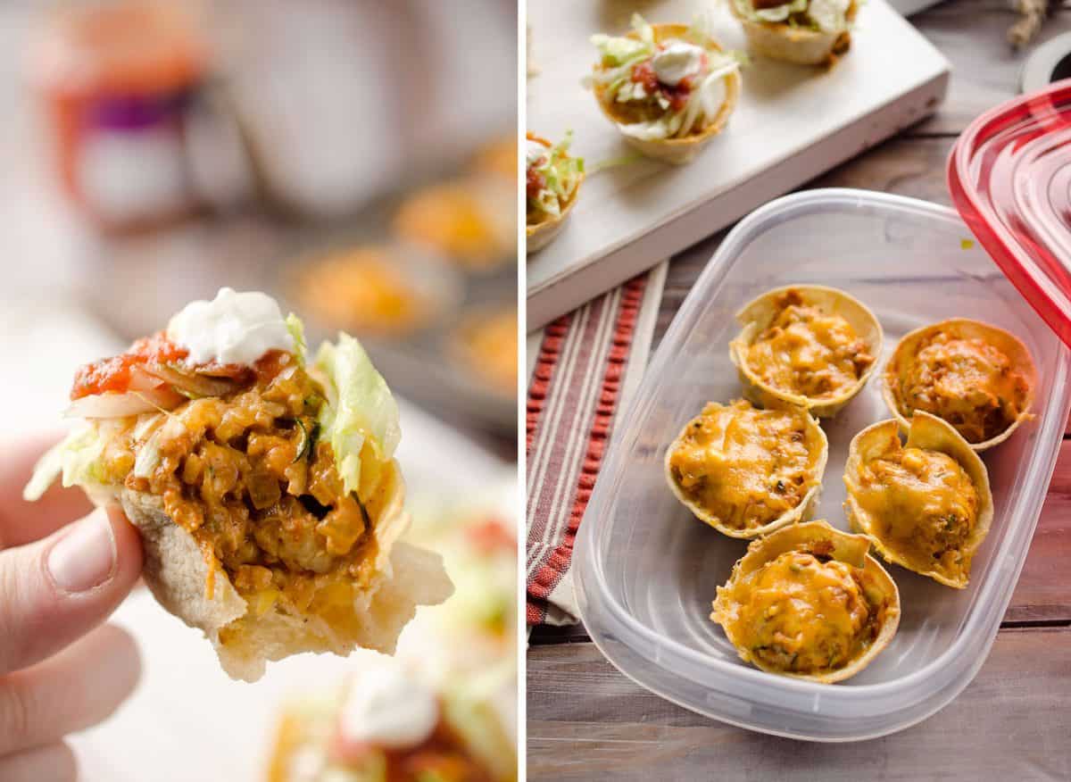 Light Mini Turkey Taco Cups - Krafted Koch