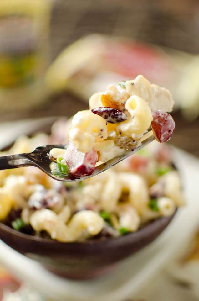 Poppy Seed, Grape & Chicken Pasta Salad - Krafted Koch