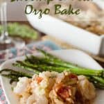 Shrimp & Feta Orzo Bake - Krafted Koch - A one-dish meal with whole wheat orzo pasta, shrimp and feta for a flavorful and healthy dinner idea