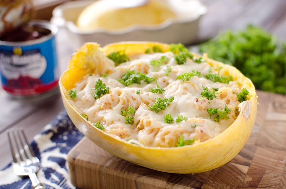 Cheesy Chipotle Spaghetti Squash