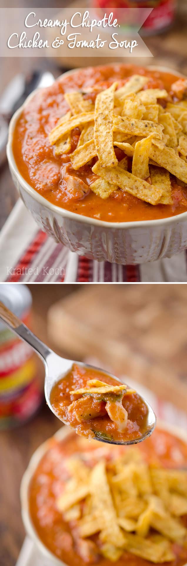 creamy chipotle, chicken & tomato soup
