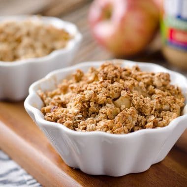 Healthy Peanut Butter Apples Crisp for Two