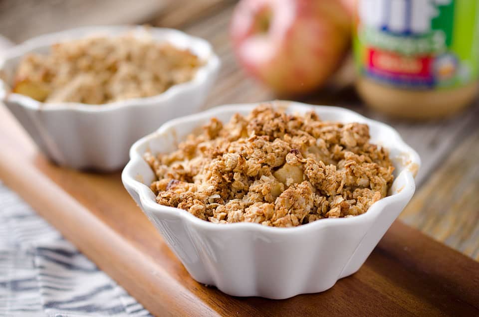 Healthy Peanut Butter Apples Crisp for Two