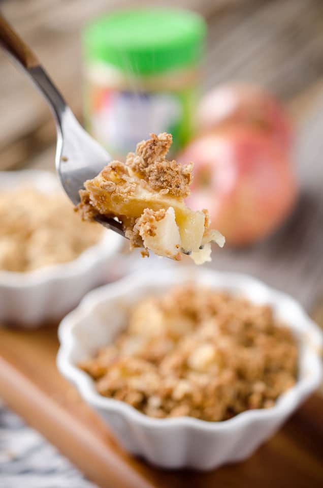 Healthy Peanut Butter Apples Crisp for Two