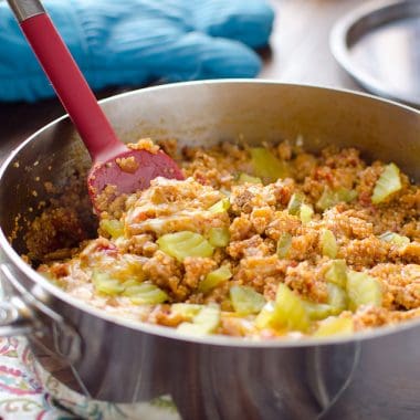 Light Cheeseburger Quinoa Skillet