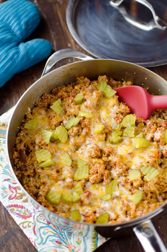 Light Cheeseburger Quinoa Skillet