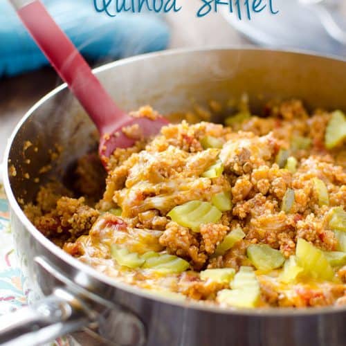 Light Cheeseburger Quinoa Skillet