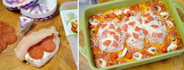 Pizza Stuffed Chicken Quinoa Bake - Krafted Koch 