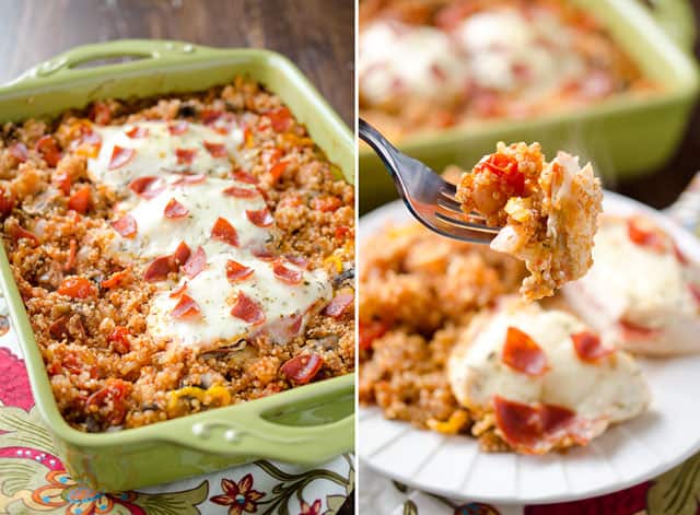 Pizza Stuffed Chicken Quinoa Bake - Krafted Koch 