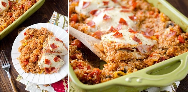 Pizza Stuffed Chicken Quinoa Bake - Krafted Koch 