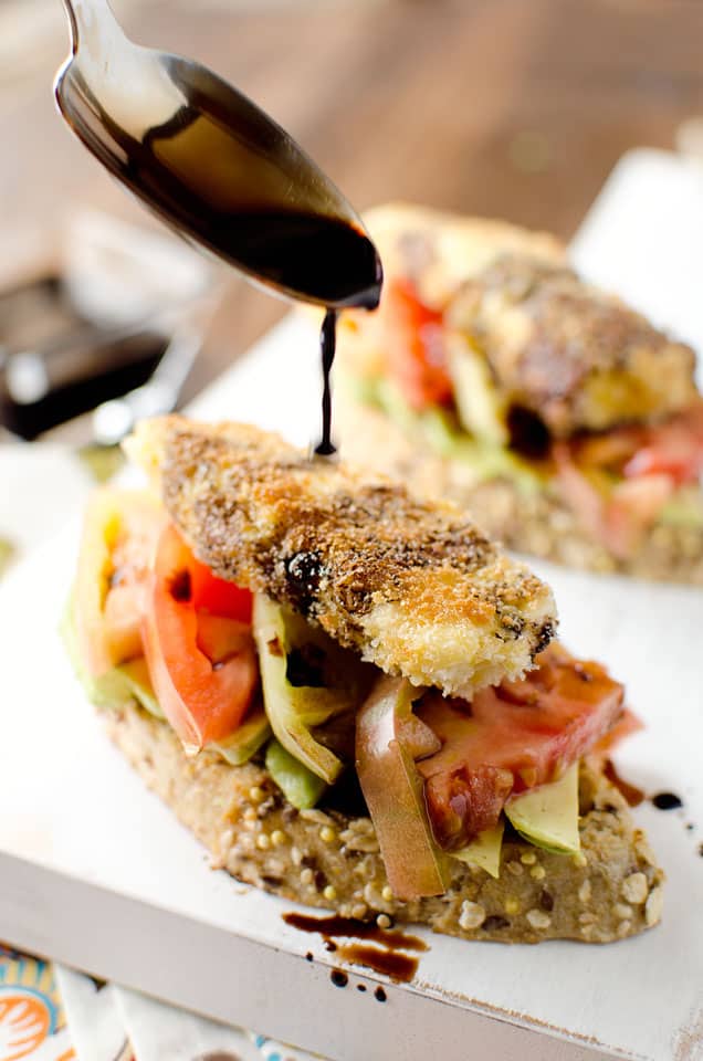 Fried Goat Cheese & Heirloom Tomato Toasts