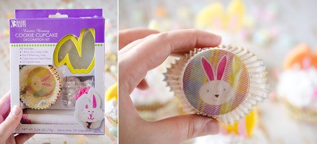 Light Coconut Cream Easter Bunny Cupcakes - Bakery Crafts Easter Bunny Cookie Cupcake Decoration Kit