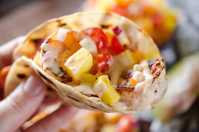 Chipotle Shrimp Tacos with Mango Salsa