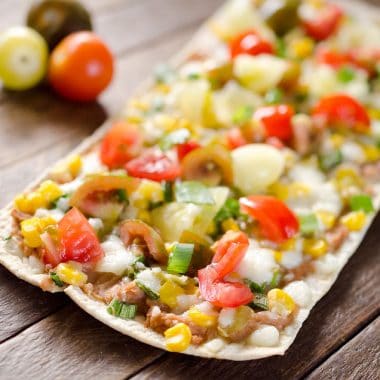 Light Tex Mex Thin Crust Pizza