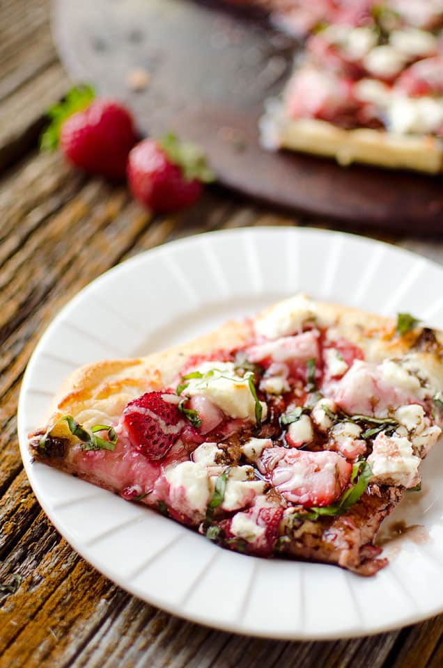 Strawberry Balsamic & Goat Cheese Pizza