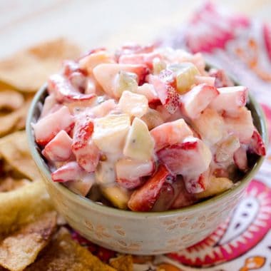 Fruit & Yogurt Dip with Baked Cinnamon Sugar Chips