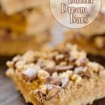 Peanut Butter & Chocolate Dream Bars - A rich dessert loaded with creamy peanut butter and topped with a chocolate and oatmeal crumble for an easy and decadent bar that will disappear in no time! #PeanutButter #Bars #Dessert #Sweet