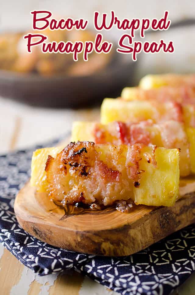 Bacon Wrapped Pineapple - An easy and delicious side dish that you can feel good about with healthy fruit and protein packed bacon!