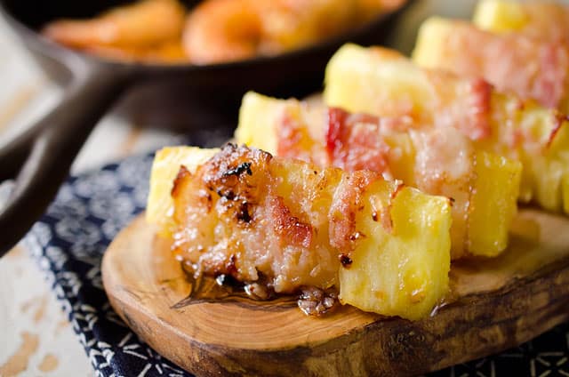 Bacon Wrapped Pineapple