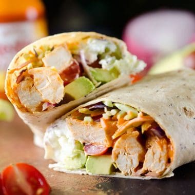 Healthy Buffalo Chicken Wrap