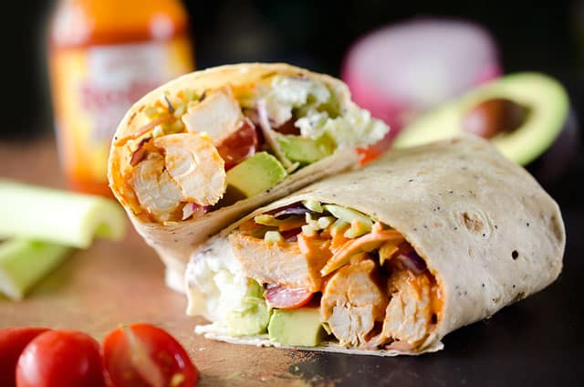 Healthy Buffalo Chicken Wrap