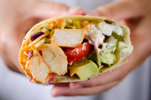 Healthy Buffalo Chicken Wrap