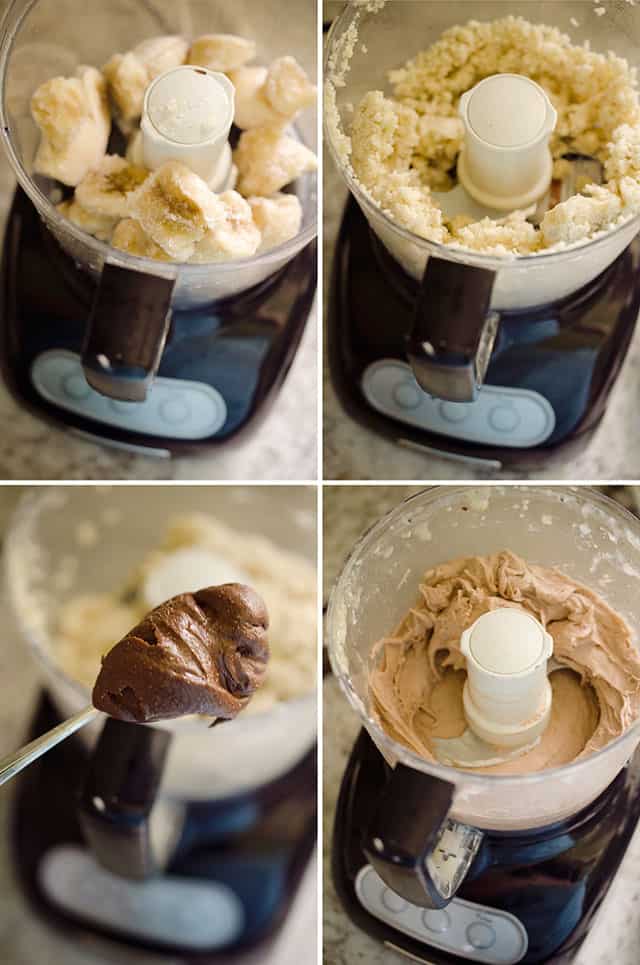 Healthy Peanut Butter & Chocolate Banana "Ice-Cream"