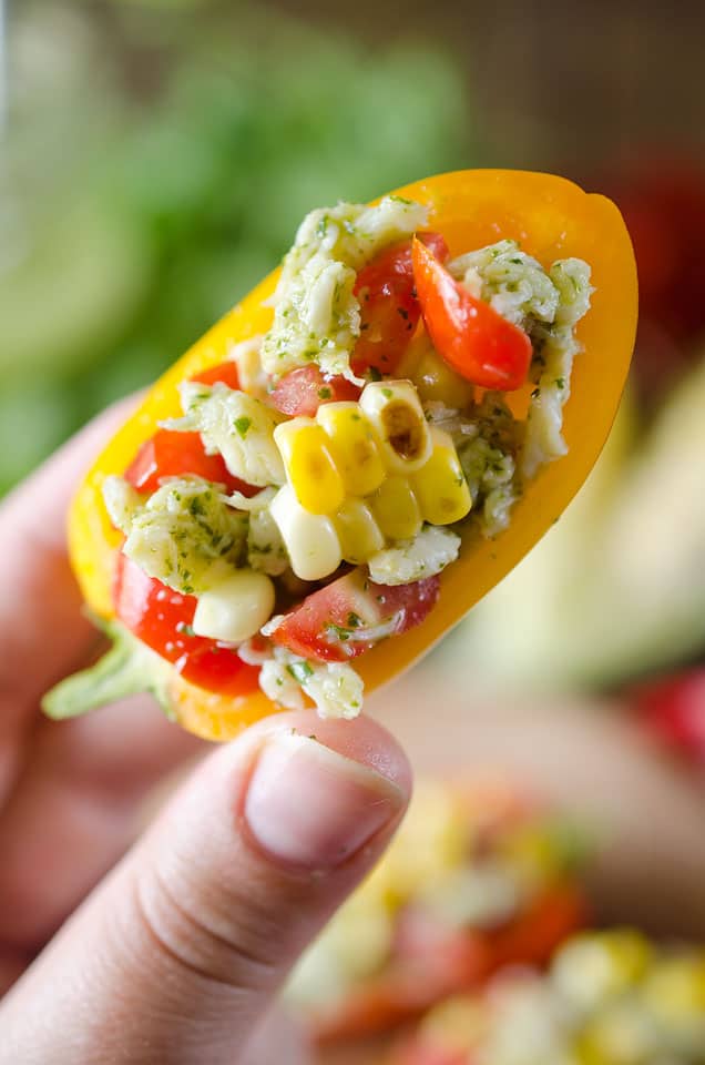 Cilantro Crab & Sweet Corn Mini Peppers