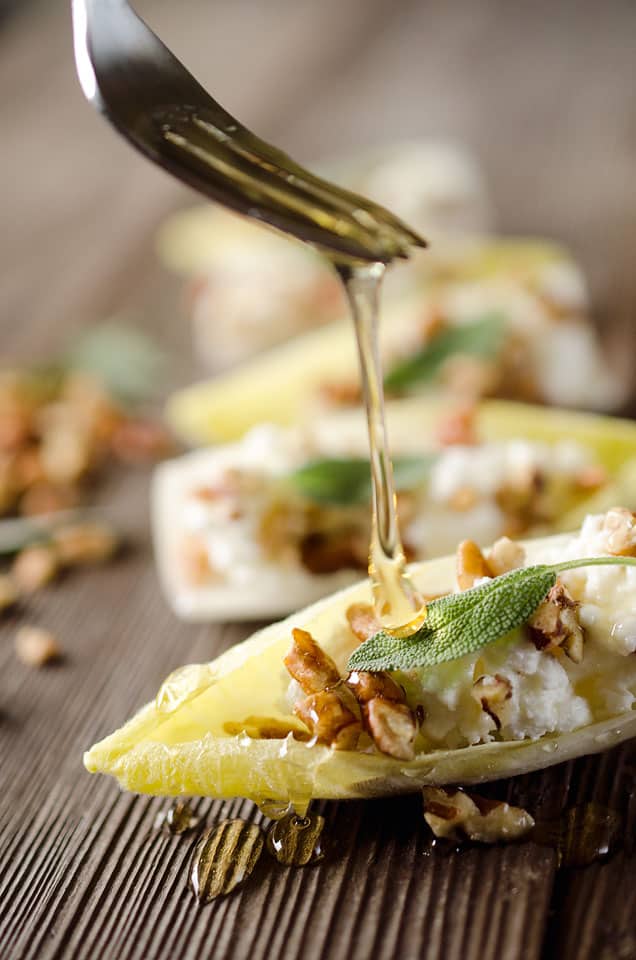 Honey & Goat Cheese Endive Bites