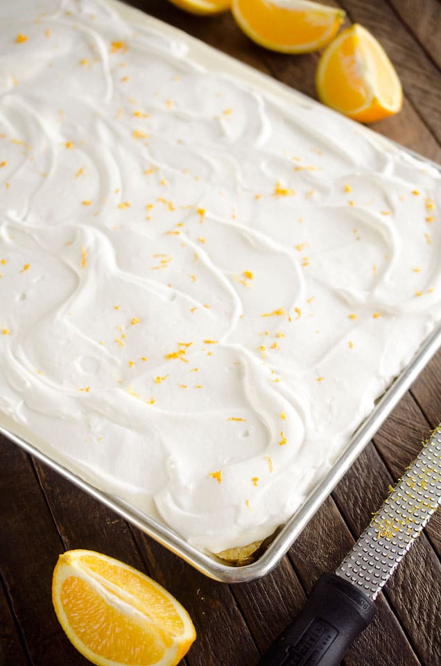 Orange Creamsicle Sheet Cake