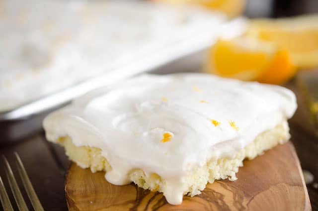 Orange Creamsicle Sheet Cake