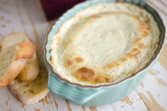 Baked Bleu Cheese - An easy and amazingly flavorful appetizer that is the perfect dip for the big game or a fantastic way to start out an elegant dinner. #Appetizer #BleuCheese #Dip