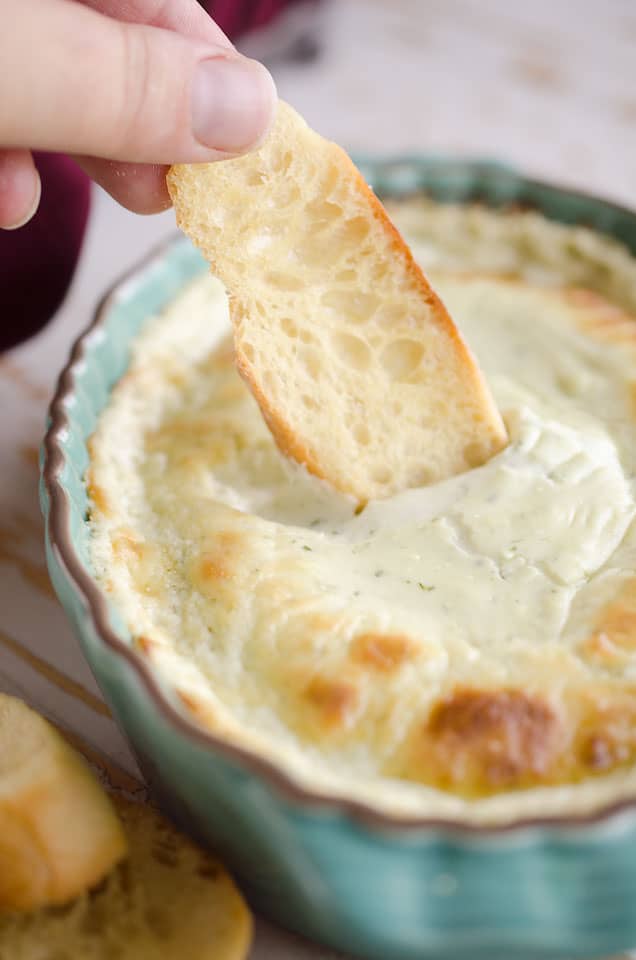 Baked Bleu Cheese - An easy and amazingly flavorful appetizer that is the perfect dip for the big game or a fantastic way to start out an elegant dinner. #Appetizer #BleuCheese #Dip
