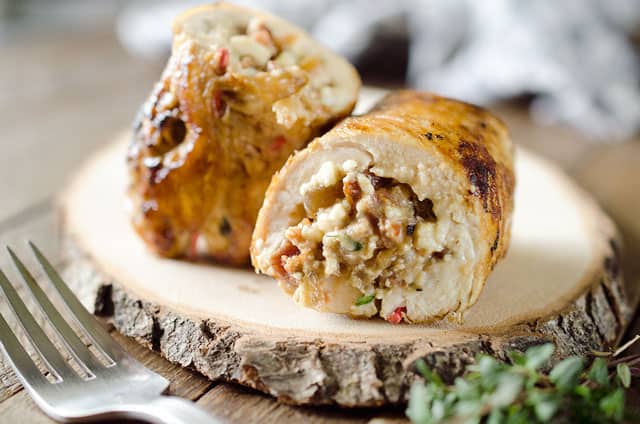 Chicken, Bacon & Feta Roulade