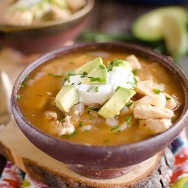 Chipotle Lime Chicken Soup is a quick and easy weeknight dinner with robust flavor and healthy ingredients.