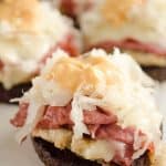 Light Reuben Turkey Burger Sliders are a healthy dinner bursting with flavor from corned beef, thousand island and Swiss cheese. The lean turkey burgers are kept extra moist with the addition of sauerkraut mixed right in!