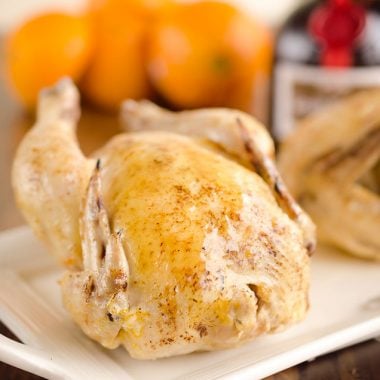 Crock Pot Cornish Hens in Orange Sauce are an elegant and easy dinner for two perfect for the holidays.